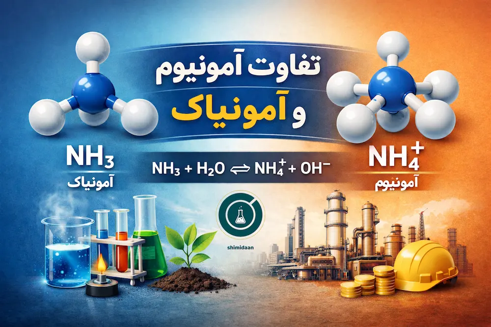 تفاوت آمونیوم و آمونیاک: بررسی کامل خواص ، کاربردها و تفاوت‌های شیمیایی و فیزیکی در فروشگاه مواد شیمیایی شیمی دان 1404